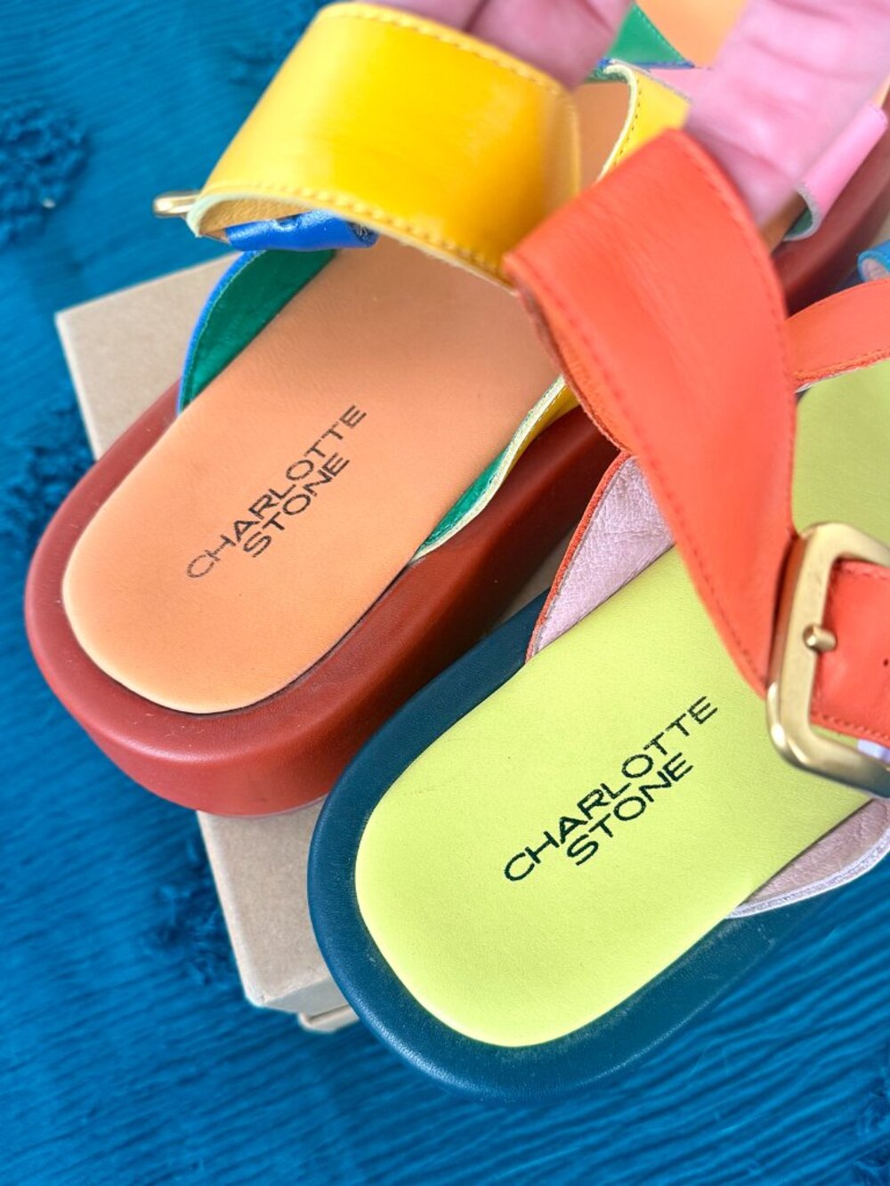 CHARLOTTE STONE Anto Slingback Chunky Sandals - Size 10 - Picture 7 of 12